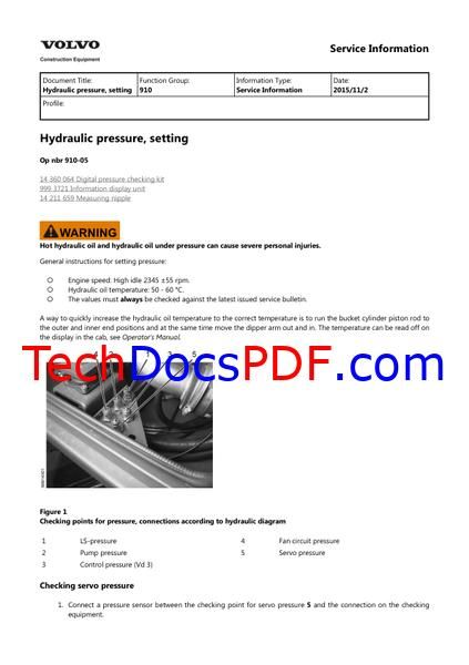 Volvo EC160 Excavator Service Manual