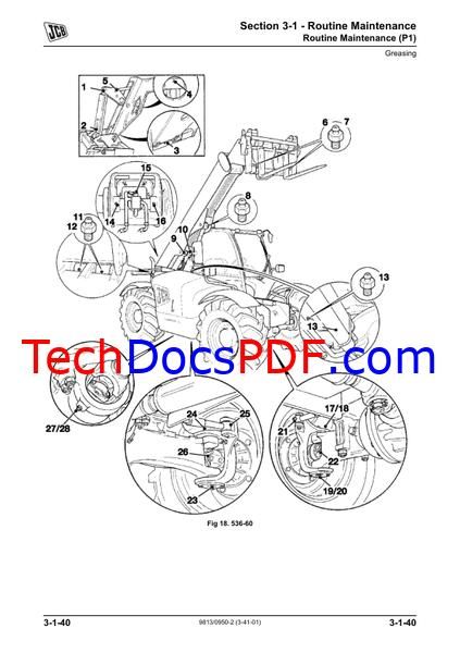 JCB Loadall EN15000 Compliant Models: 540-170, 535-125 Hi Viz, 535-140 Hi Viz Service Manual