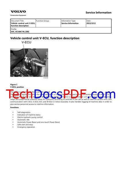 Volvo EC160C NL Workshop Manual – Repair &amp; Maintenance PDF
