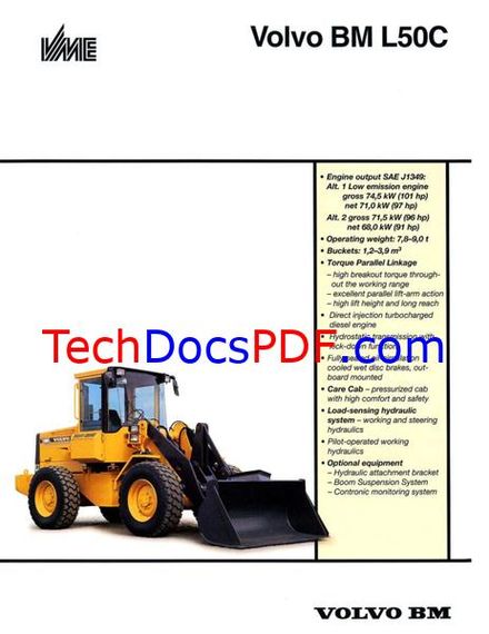 Volvo BM L50C Wheel Loader Service Manual