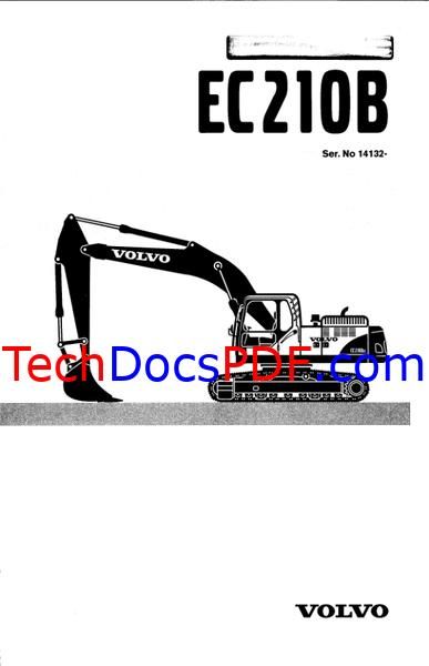 Volvo EC210B Excavator Operators Manual