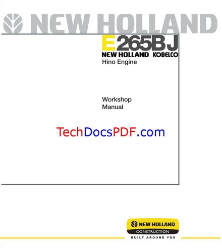 NEW HOLLAND KOBELCO E265BJ CRAWLER EXCAVATORS HINO ENGINE SERVICE MANUAL (PN 84176535)