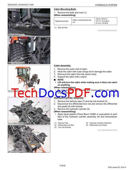 Kubota B2650HSDC &amp; B3350HSDC Service Manual – Includes DPF &amp; Electronic Updates