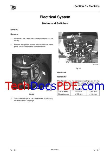 JCB 354 / 360 Tractor Service Manual (9803/9480)