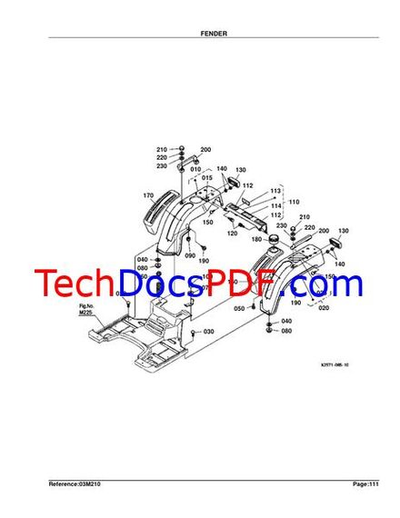 Kubota BX1830D Tractor Parts Manual