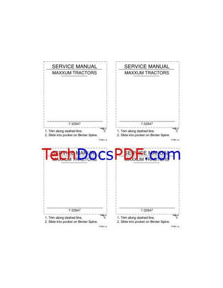 CASE IH MAXXUM 5130, 5140, 5220, 5230, 5240, 5250 TRACTOR SERVICE MANUAL (PN 7-32847)