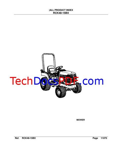 Kubota RCK48-15BX Mower Deck Parts Manual