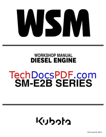 Kubota SM-E2B SERIES (Z482-E2B, Z602-E2B, D662-E2B, D722-E2B, D782-E2B, D902-E2B) Service Manual