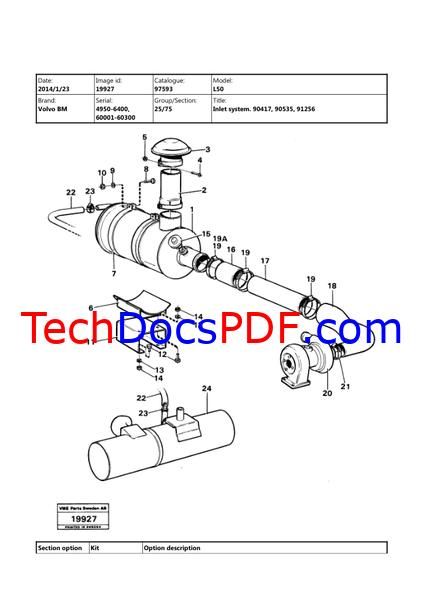 Volvo BM L50 Wheel Loader Parts Manual