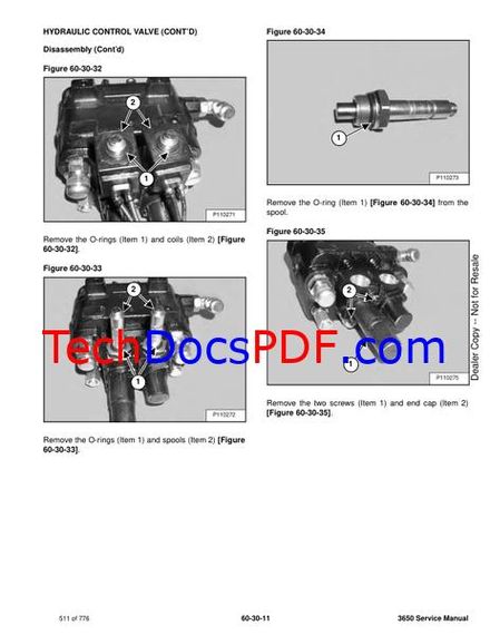 Bobcat 3650 Utility Vehicle Service Manual - B3C Series (7252958enUS)