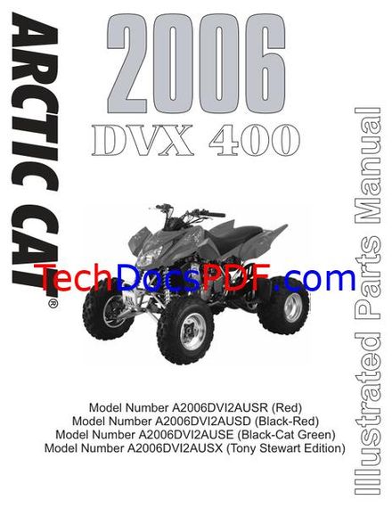 2006 Arctic Cat DVX 400 Parts Manual