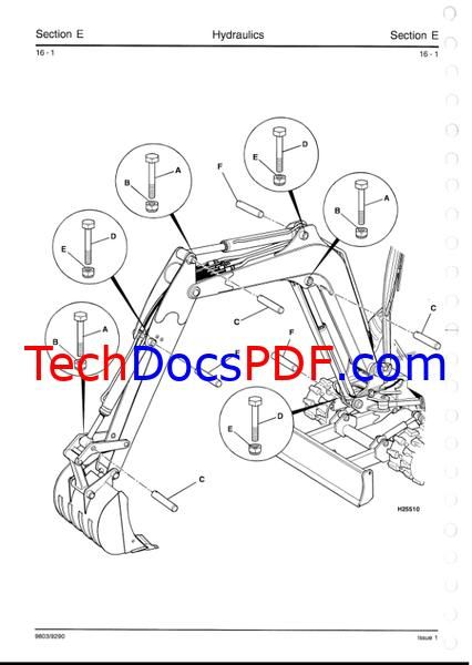 JCB 805 &amp; 806 Excavators Tier 1 Service Manual (9803/9290)