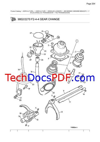 JCB 408 Wheeled Loaders Parts Manual (9802/2270)