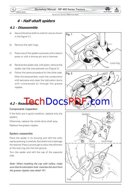 Massey Ferguson MF 400 Series Tractor Service Manual