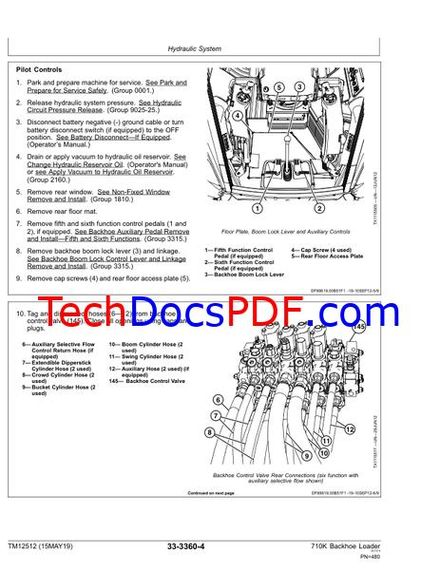 John Deere 710K Backhoe Loader Repair Technical Manual (TM12512)