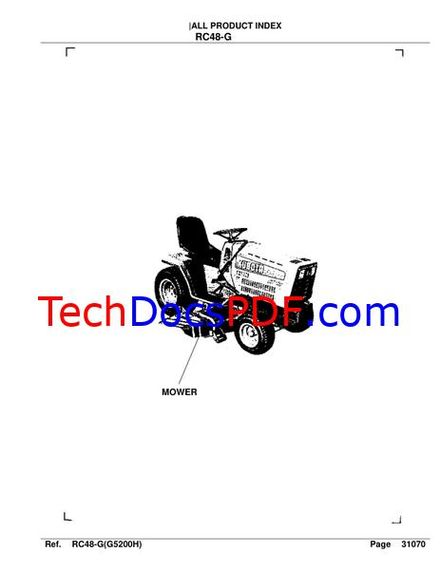 Kubota RC48-G Mower Parts Catalog