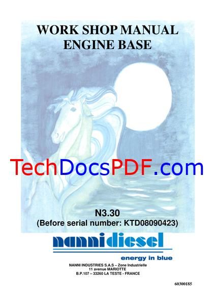 Kubota 05 Series Nanni Diesel N3.30 Engine Model Service Manual