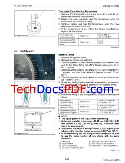 Kubota 05-E2B SERIES, 05-E2BG SERIES Diesel Engine Service Manual
