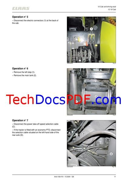 CLAAS Arion 430-410 Tractors Diagnostics &amp; Repair Technical Manual (00 1139 729 0)