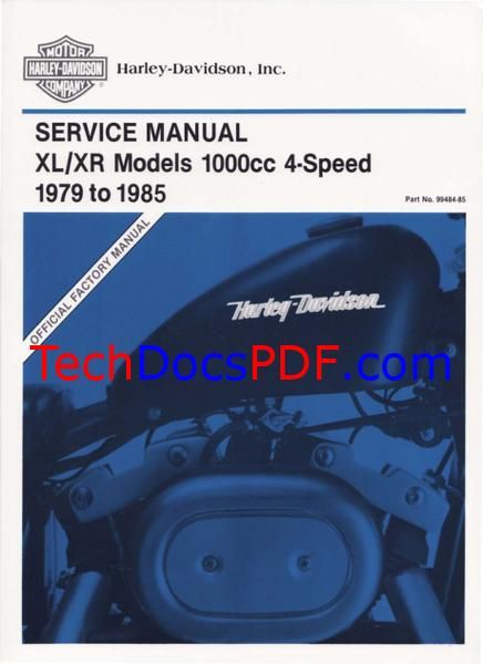 1979-1985 Harley-Davidson Sportster XL / XR Models 1000cc 4-Speed Service Manual (99484-85)