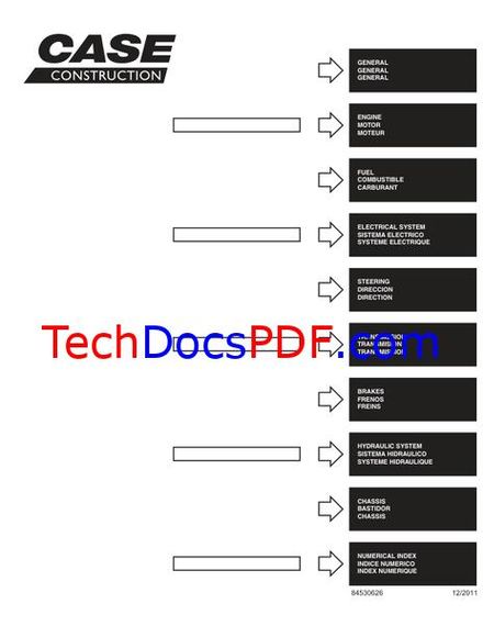 Case 580N Loader Backhoe Parts Catalog (84530626)