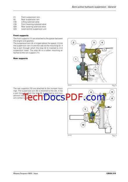 Massey Ferguson MF 8600 Series Tractors Service Manual (MF8650, MF8660, MF8670, MF8680, MF8690)
