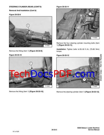 Bobcat B300 Backhoe Loader Service Manual (6901906)