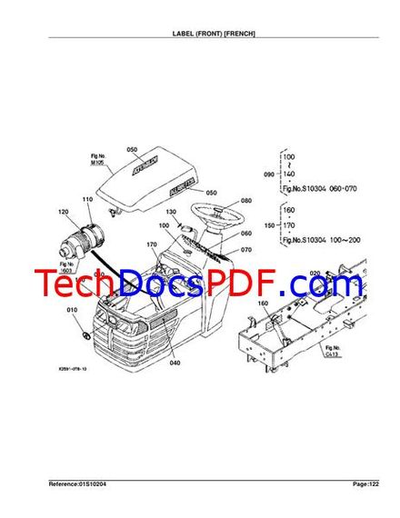 Kubota BX23D Tractor Parts Manual