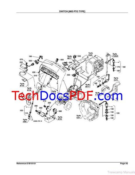 KUBOTA B7800HSD Tractor Parts Manual