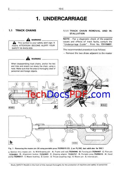 Fiat Allis 10C FL10C Crawler Dozer Service Manual &amp; Electrical Systems &amp; 8365 Engine