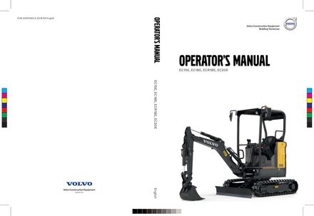 VOLVO EC15E EC18E ECR18E EC20E COMPACT EXCAVATOR OPERATORS MANUAL