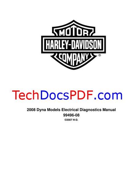 2008 Harley-Davidson Dyna Models Electrical Diagnostics Manual