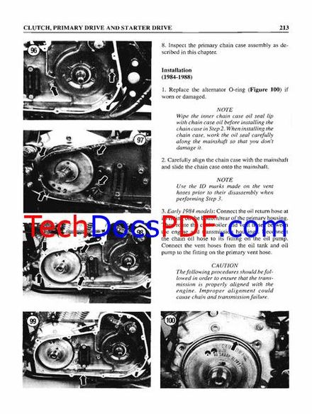 1984-1999 Harley-Davidson Softail Models Service Manual