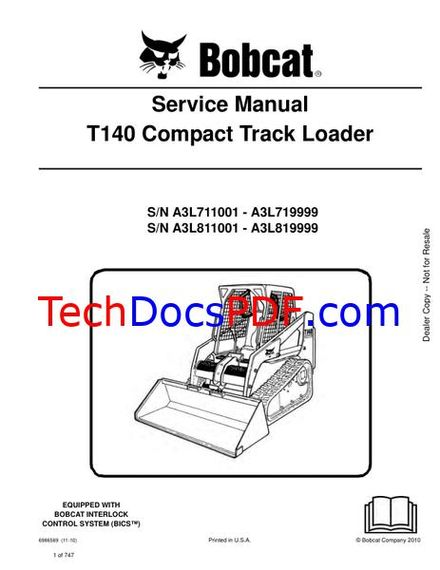 Bobcat T140 Service Manual - ACS &amp; SJC Loader Controls (6986569)