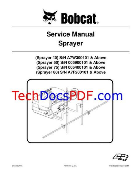 Bobcat Sprayer Service Manual 6902775 (4-11)