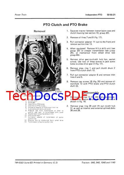 John Deere 840, 940, 1040 and 1140 Tractors Technical Manual (TM4353)