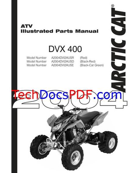 2004 Arctic Cat DVX 400 ATV Parts Manual