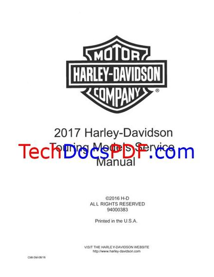 2017 Harley-Davidson Touring Models Service Manual