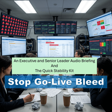 Stop Go-Live Bleed: An Executive and Senior Leader Audio Briefing with the Quick Stability Kit