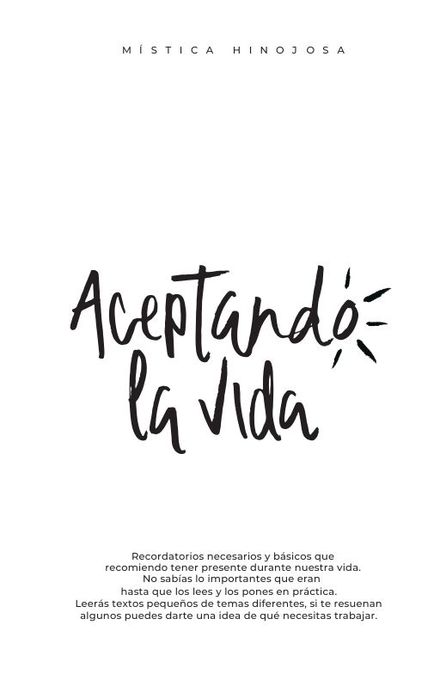 Libro: Aceptando la Vida - Mistica Hinojosa