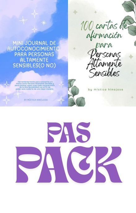 Personas Altamente Sensibles 2 PACK - Mini Journal + Cartas Afirmación