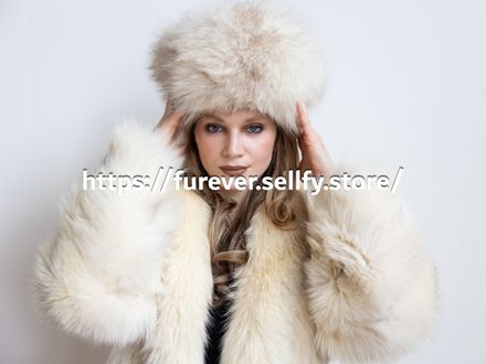 Vasilisa wearing 5 different fur coats