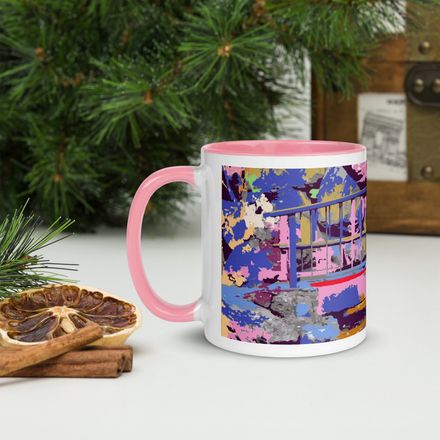 Bbluna60 Bridge Ceramic Mug with Color Inside