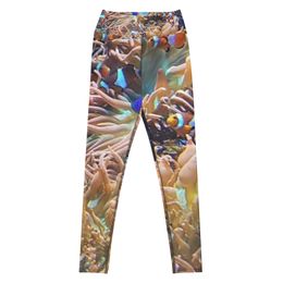 ZAG Orange Corals Yoga Leggings