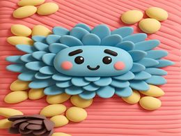 3D Blue Flower