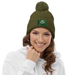 Nathy Peach Gumamela Pom-Pom Beanie 