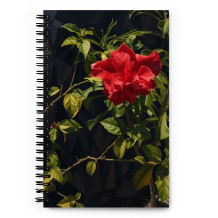 Nathy Red Rose Spiral Notebook