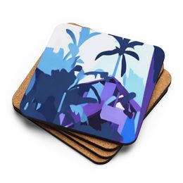 Julio Purple Cork-Back Coaster