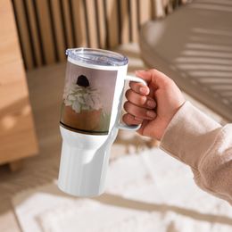 Linda's Box Travel Mug with a Handle