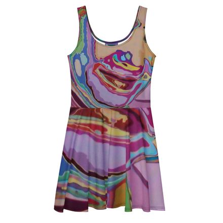 BLUNA60 Purple Skater Dress